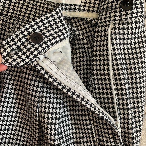 VTG 90s houndstooth pleated high-rise mom work trousers - size 10 or medium - Picture 4 of 5